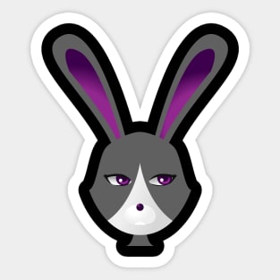 the rabbit's snide gaze Sticker